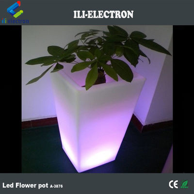 China Supplier Outdoor LED Terang Terang Square Plant Pot 80000 jam Baterai