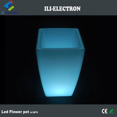 China Supplier Outdoor LED Terang Terang Square Plant Pot 80000 jam Baterai