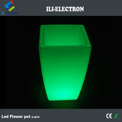 China Supplier Outdoor LED Terang Terang Square Plant Pot 80000 jam Baterai