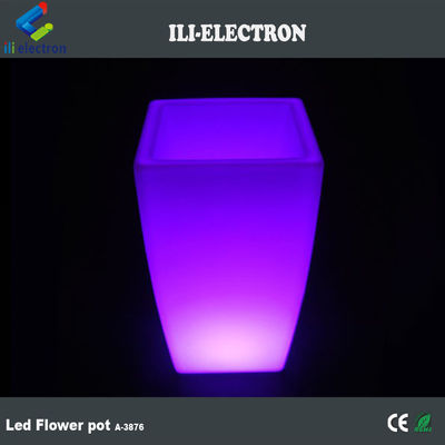China Supplier Outdoor LED Terang Terang Square Plant Pot 80000 jam Baterai