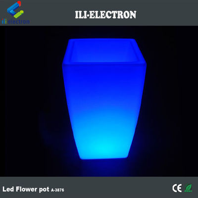 China Supplier Outdoor LED Terang Terang Square Plant Pot 80000 jam Baterai