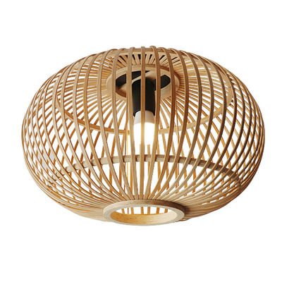Customized Wicker Lamp Shade Pendant Untuk Langit-langit lorong dalam ruangan