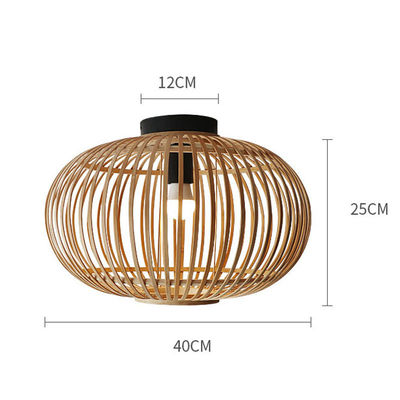 Customized Wicker Lamp Shade Pendant Untuk Langit-langit lorong dalam ruangan