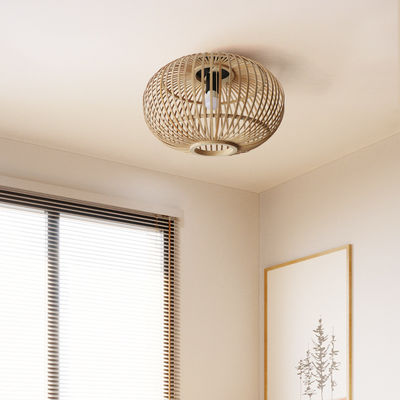 Customized Wicker Lamp Shade Pendant Untuk Langit-langit lorong dalam ruangan