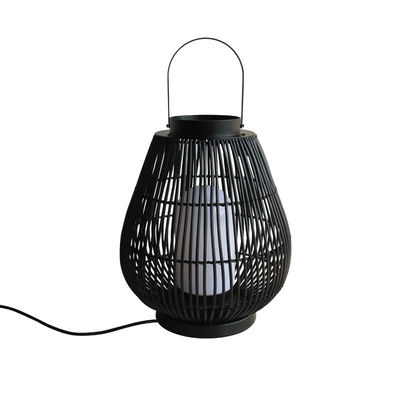 IP44 Waterproof Rattan Garden Lantern Untuk Lantai Lanskap Luar Ruang