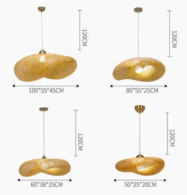 Lampu penutup bambu Lampu Pendant