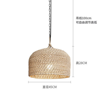 3500K Creative Rattan Pendant Light Switch Control Untuk Ruang Tamu