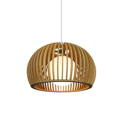 Modern Solid Wood Chandelier, Pendant Rattan Light Untuk Restoran Ruang Tamu