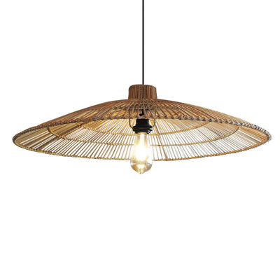 Rattan Custom Pendant Light Chandelier Untuk Homestay Zen Tea Room