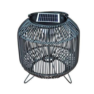 Lampu Surya Rotan Woven Portable 3500K IP65 Waterproof