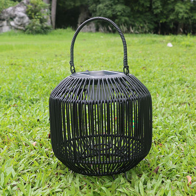 Lampu Surya Rotan Woven Portable 3500K IP65 Waterproof