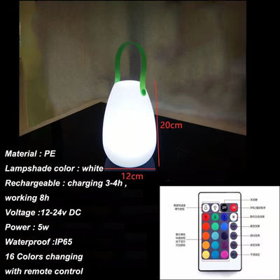 2700K CCT Lampu LED Plastik Portable Rechargeable Untuk Restoran