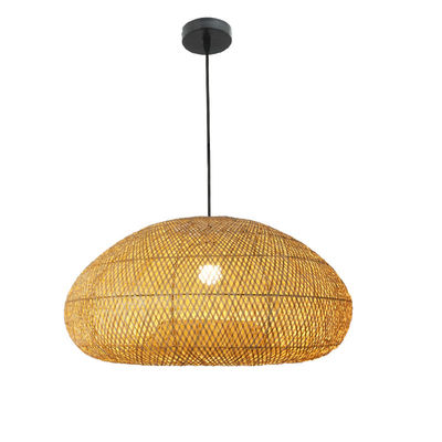 Dekorasi Bambu Rattan Lampu Lampu Bentuk Bulat Untuk Ruang Tamu