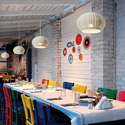 Rattan Hanging Lighting Chandelier Waterproof Untuk Pohon Luar Ruang
