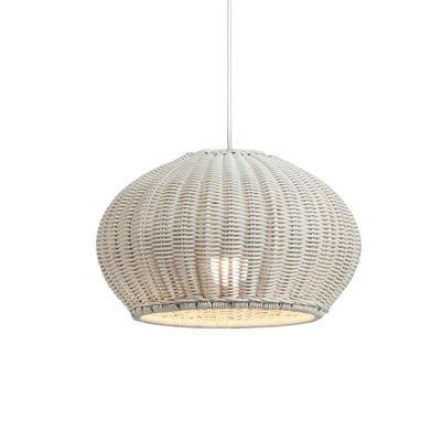 Rattan Hanging Lighting Chandelier Waterproof Untuk Pohon Luar Ruang