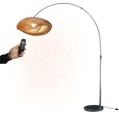 Dimmable Led Rattan Bamboo Light Shade Wicker Switch Control