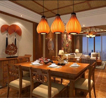 Lampu gantungan kayu - Lampu veneer gantung - Lampu kayu kreatif yang dipimpin