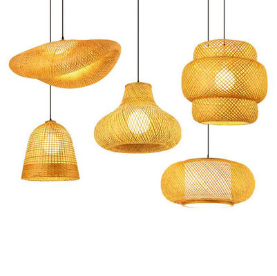 Desain unik Lampu dekoratif bambu gantung Lampu kerajinan bambu