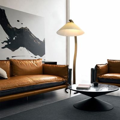 Creative Pleated Rattan Standing Lamp untuk kamar tidur ruang tamu