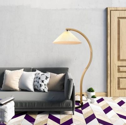 Creative Pleated Rattan Standing Lamp untuk kamar tidur ruang tamu
