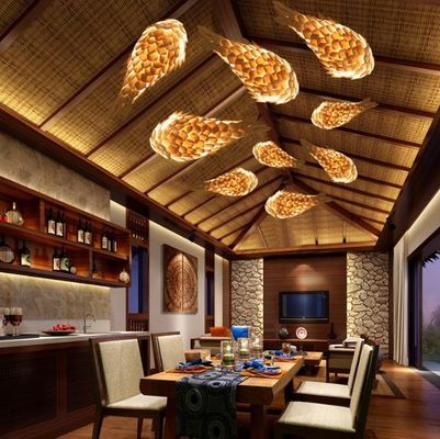 Desain ikan Lampu gantung Kreatif Lampu liontin Lampu lilin