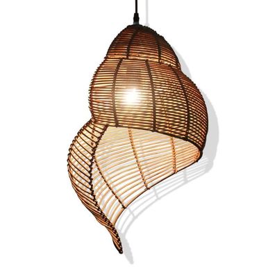 Asia Tenggara Desain siput lapangan lampu lilin rattan