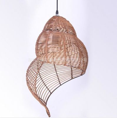 Asia Tenggara Desain siput lapangan lampu lilin rattan