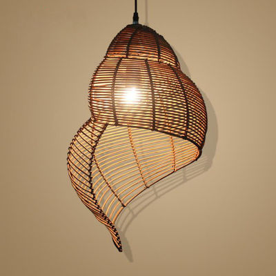 Asia Tenggara Desain siput lapangan lampu lilin rattan