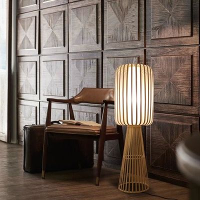 Lampu Lantai Rotan Weaving Bambu Untuk Ruang Tamu