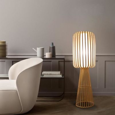 Lampu Lantai Rotan Weaving Bambu Untuk Ruang Tamu