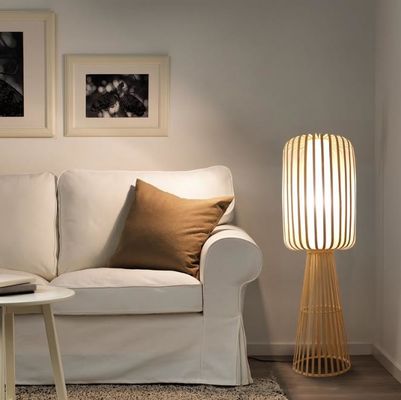 Lampu Lantai Rotan Weaving Bambu Untuk Ruang Tamu