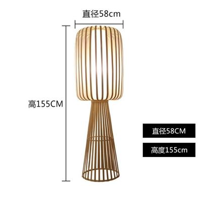 Lampu Lantai Rotan Weaving Bambu Untuk Ruang Tamu