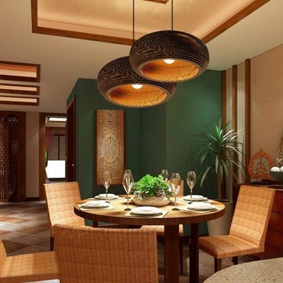 Desain seni kreatif lentera buatan tangan lampu liontin bayangan