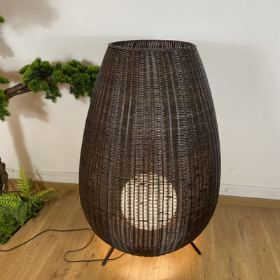 Lampu Lantai Rattan Mewah Disesuaikan, Lampu Lantai Wicker Kreatif Indoor