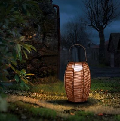 Lampu Lantai Rotan Luar Ruangan Daya Surya IP65 Waterproof
