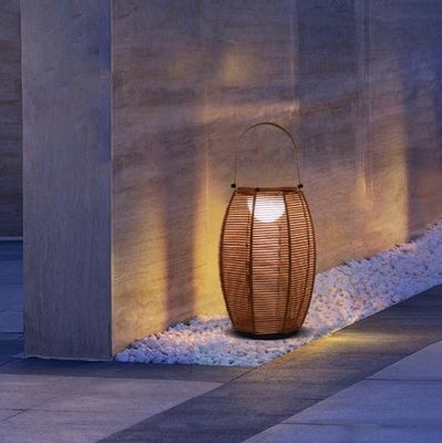 Lampu Lantai Rotan Luar Ruangan Daya Surya IP65 Waterproof