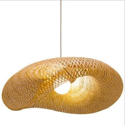 Modern Bambu Rattan Pendant Lampu Lampshade Untuk Ruang Indoor