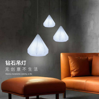 Lampu gantung desain plastik rhomboid kontrol nirkabel