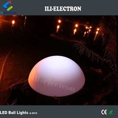 PE Plastic LED Half Sphere Light Rechargeable Untuk Dekorasi Natal