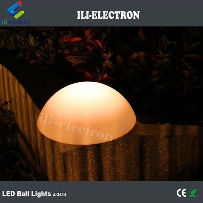 PE Plastic LED Half Sphere Light Rechargeable Untuk Dekorasi Natal
