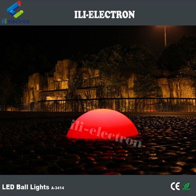 PE Plastic LED Half Sphere Light Rechargeable Untuk Dekorasi Natal