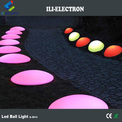 PE Plastic LED Half Sphere Light Rechargeable Untuk Dekorasi Natal