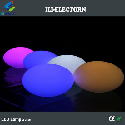 Menyinari Fantastic Plastik Isi ulang LED Oval Dekorasi Ball Bar Furniture