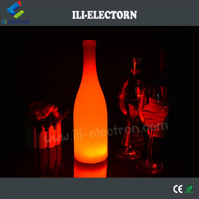 Lampu meja botol anggur bercahaya plastik untuk hotel / kafe / klub / bar
