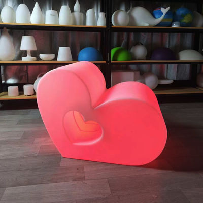 Kreatif Berwarna Led Bercahaya Heart Stools Heart Kursi Untuk Acara