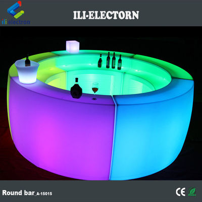 Sertifikat CE / ROHS mengubah warna plastik bercahaya portabel led bar bulat