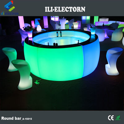 Sertifikat CE / ROHS mengubah warna plastik bercahaya portabel led bar bulat