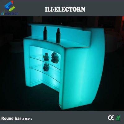 Sertifikat CE / ROHS mengubah warna plastik bercahaya portabel led bar bulat