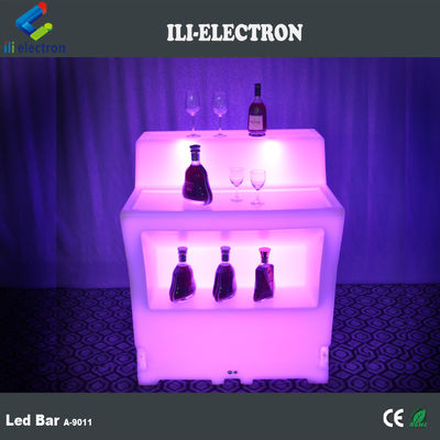 Meja bar led plastik portabel yang dapat diisi ulang
