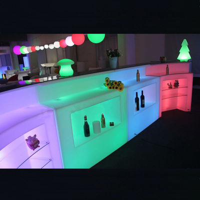 Komersial Plastik Modern Restoran LED Bar Table CE ROHS UL